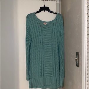 Mossimo Knitted Long Sleeve Green Sweater